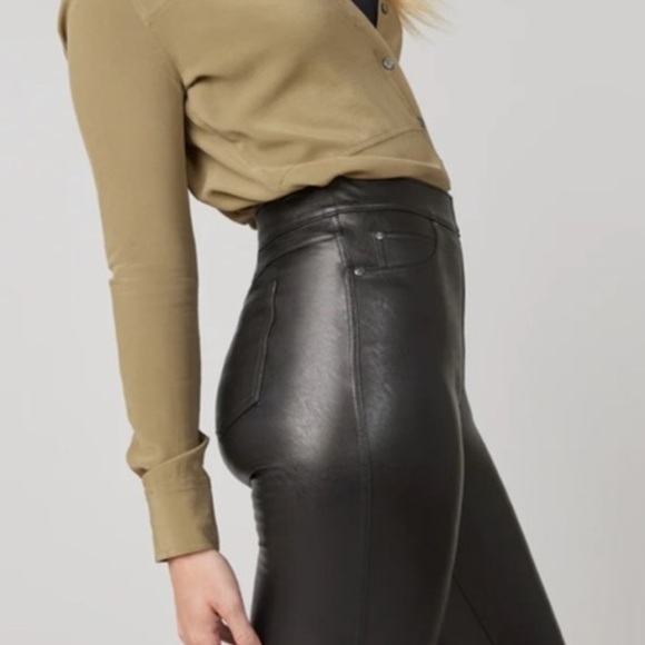 SPANX Leather-Like Ankle Skinny Pant, XL Petite - Picture 8 of 9